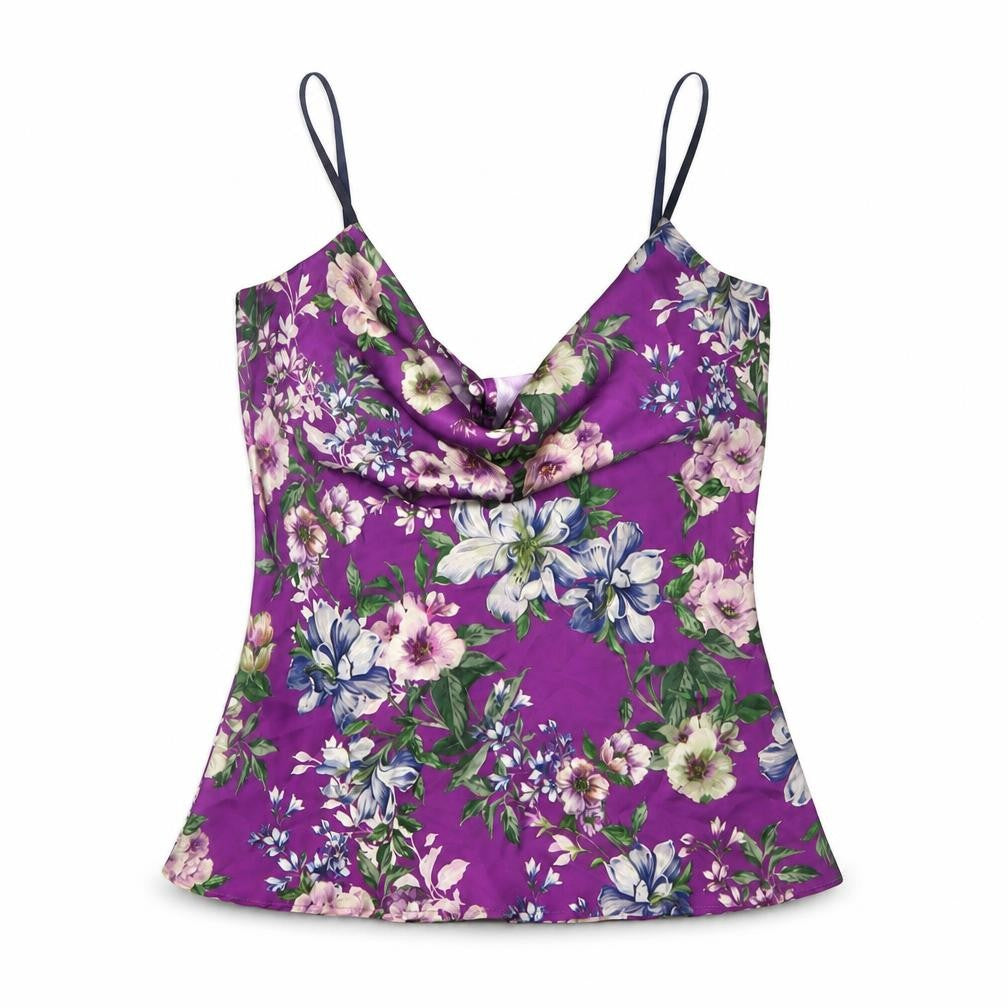Womens UK Size XS Zara Purple Camisole T-Shirt