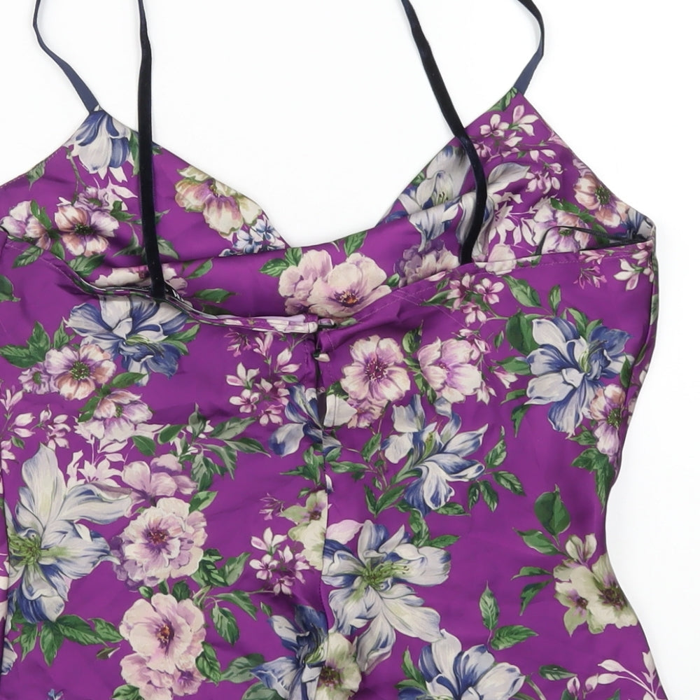 Womens UK Size XS Zara Purple Camisole T-Shirt