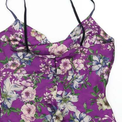 Womens UK Size XS Zara Purple Camisole T-Shirt