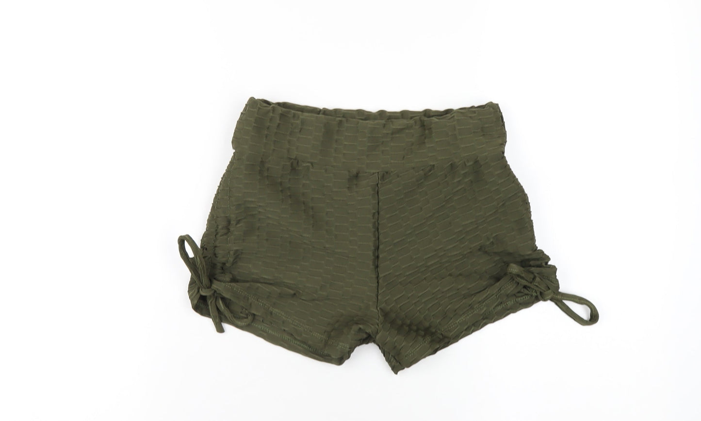 Originals Womens Green Polyester Hot Pants Shorts Size L L3 in Regular