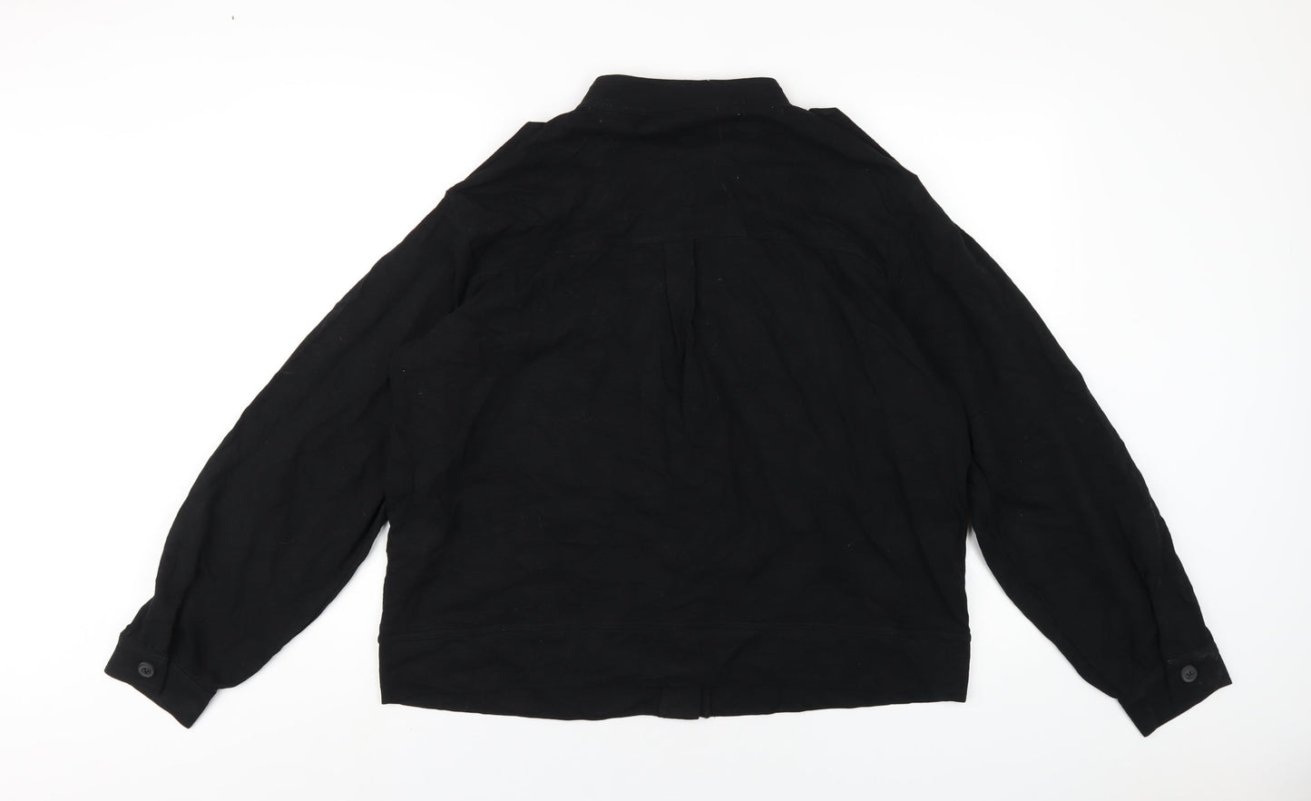 Womens UK Size 18 NEXT Black Basic Button-Up