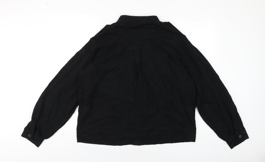 Womens UK Size 18 NEXT Black Basic Button-Up