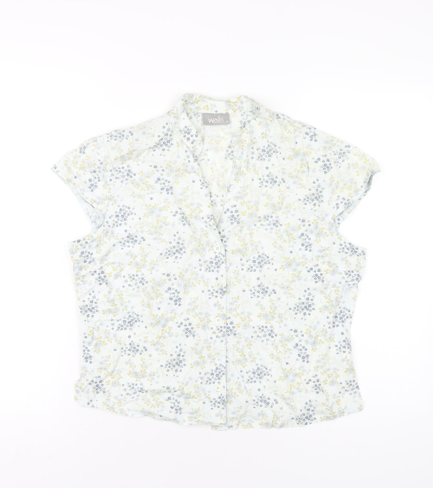 Womens UK Size 14 Wallis Multicoloured Basic Button-Up