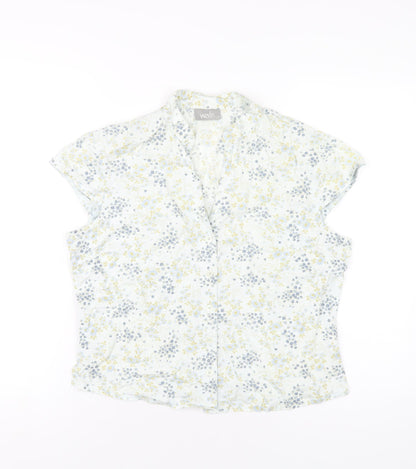 Womens UK Size 14 Wallis Multicoloured Basic Button-Up