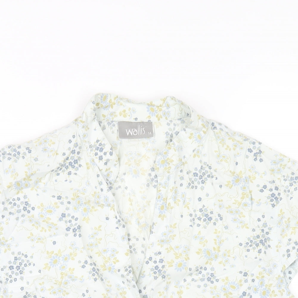 Womens UK Size 14 Wallis Multicoloured Basic Button-Up