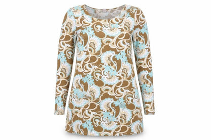 H&M Womens Multicoloured Geometric Polyester A-Line Size 12 Round Neck Pullover