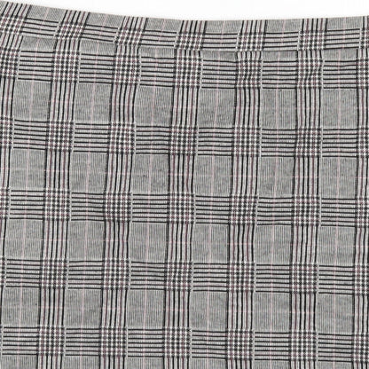 NEXT Womens Grey Plaid Polyester A-Line Skirt Size 16