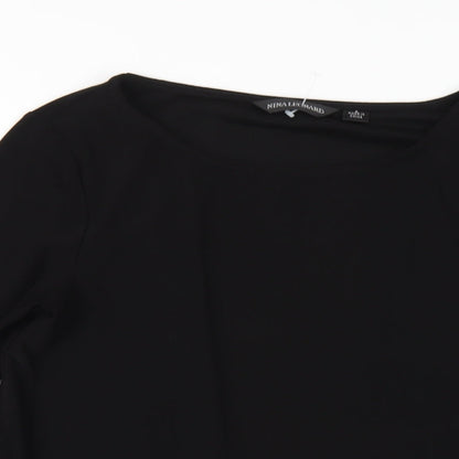 Womens UK Size S Nina Leonard Black Basic T-Shirt