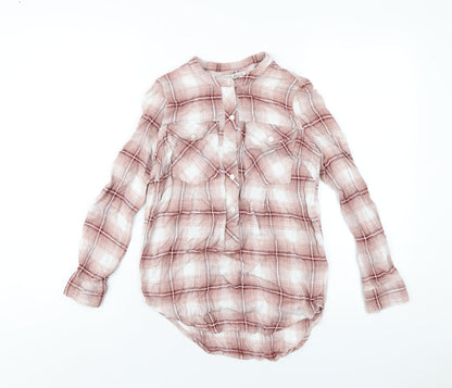 Womens UK Size 8 NEXT Red Basic Button-Up