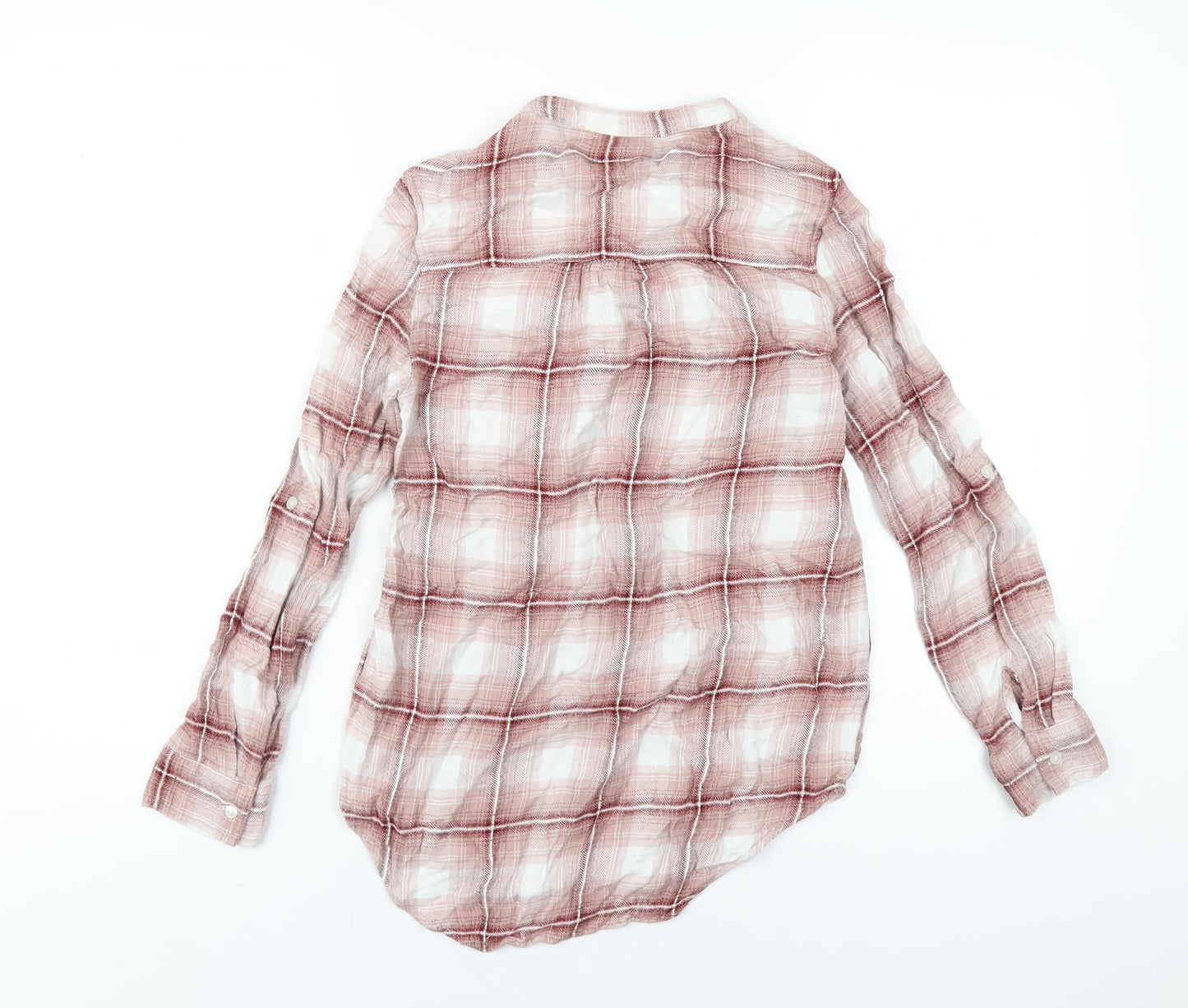 Womens UK Size 8 NEXT Red Basic Button-Up