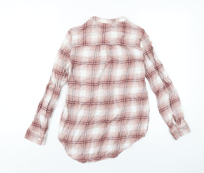 Womens UK Size 8 NEXT Red Basic Button-Up