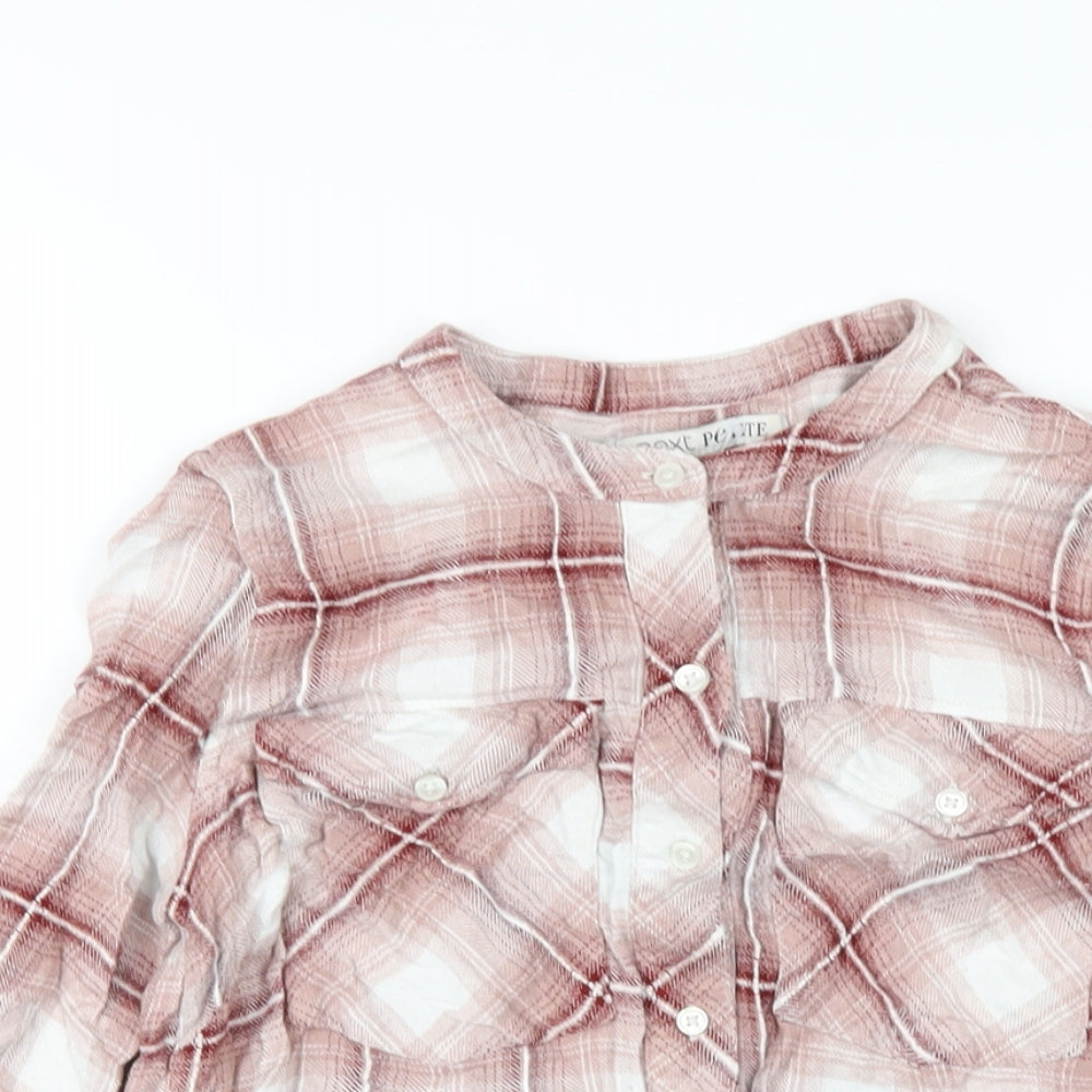 Womens UK Size 8 NEXT Red Basic Button-Up