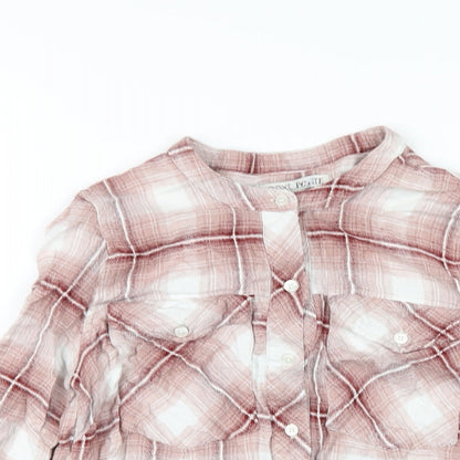 Womens UK Size 8 NEXT Red Basic Button-Up