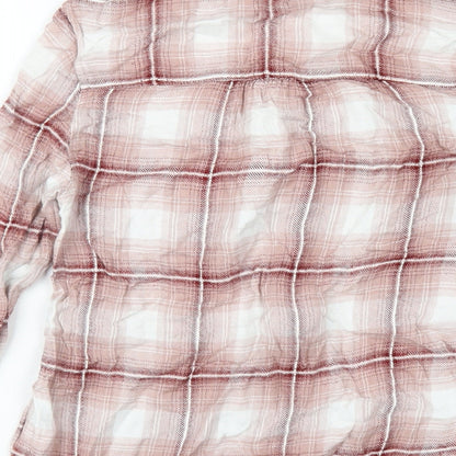 Womens UK Size 8 NEXT Red Basic Button-Up