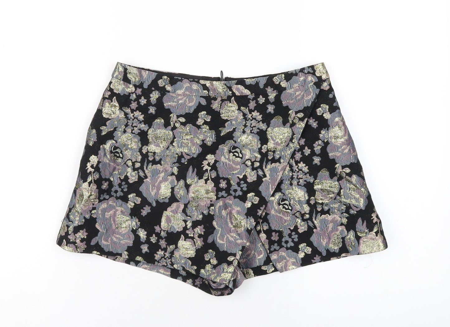 Miss Selfridge Womens Multicoloured Floral Polyester Skort Skirt Size 10 Zip