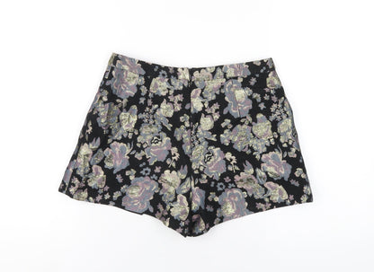 Miss Selfridge Womens Multicoloured Floral Polyester Skort Skirt Size 10 Zip