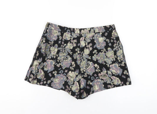 Miss Selfridge Womens Multicoloured Floral Polyester Skort Skirt Size 10 Zip
