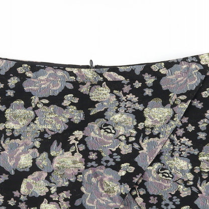 Miss Selfridge Womens Multicoloured Floral Polyester Skort Skirt Size 10 Zip