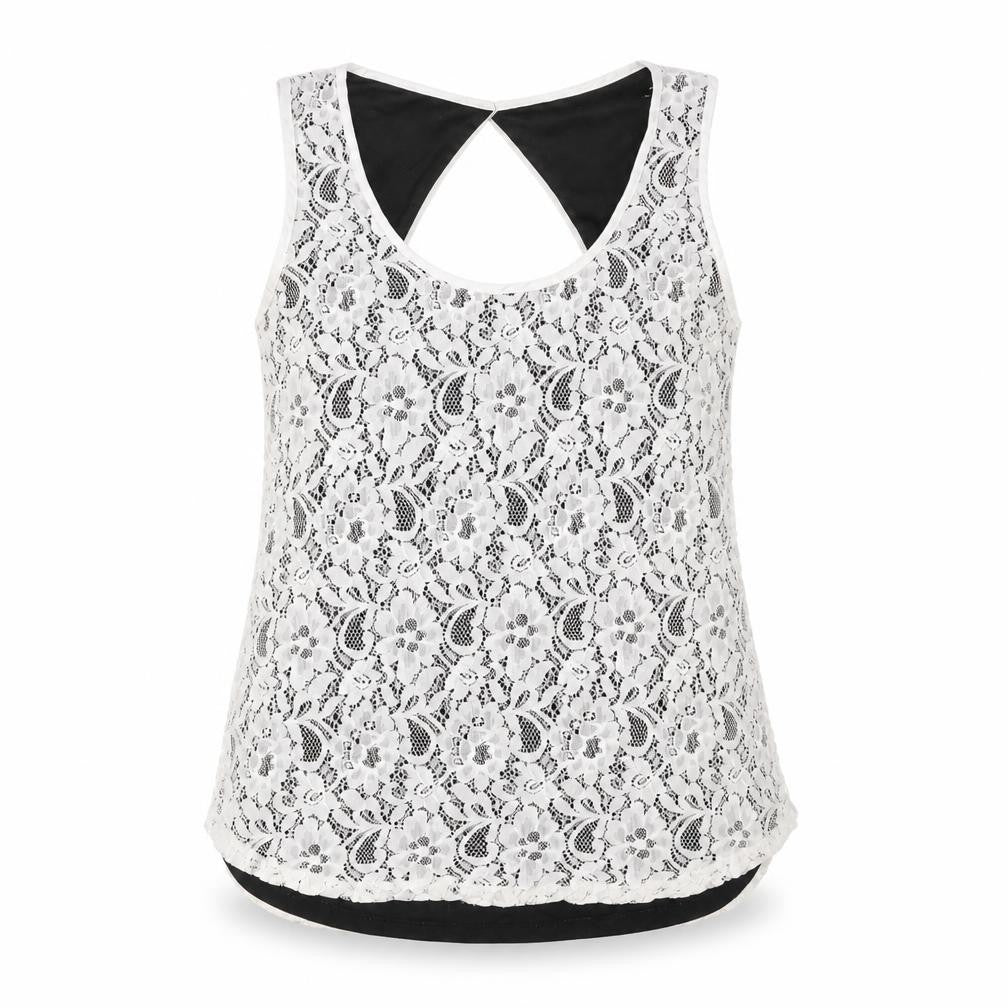 Womens UK Size S Oasis White Basic Tank