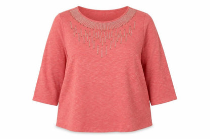 Womens UK Size 22 Bonmarché Pink Pullover Jumper