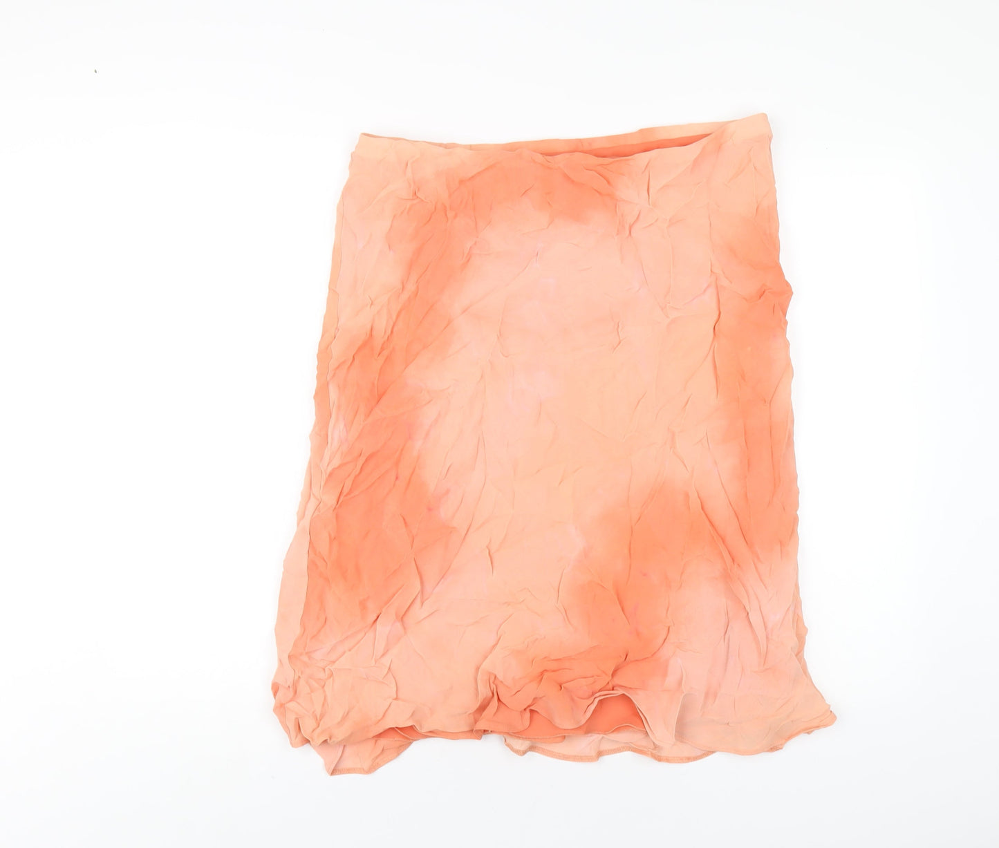 Marks and Spencer Womens Orange Viscose A-Line Skirt Size 18