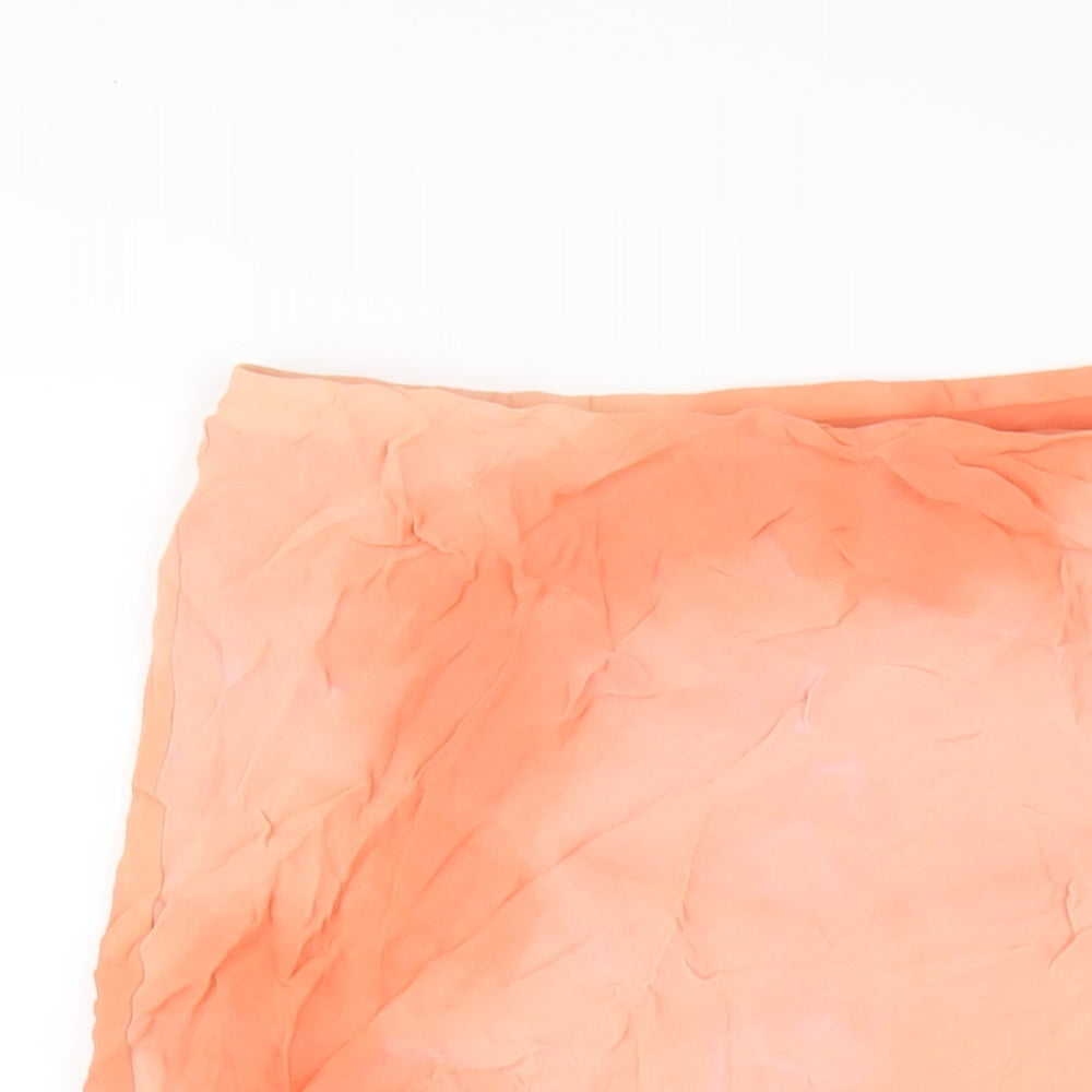 Marks and Spencer Womens Orange Viscose A-Line Skirt Size 18