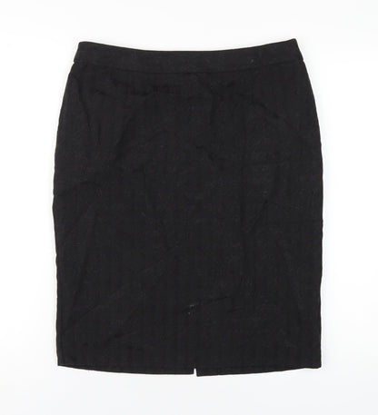 Principles Womens Black Polyester Straight & Pencil Skirt Size 12 Zip