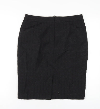 Principles Womens Black Polyester Straight & Pencil Skirt Size 12 Zip