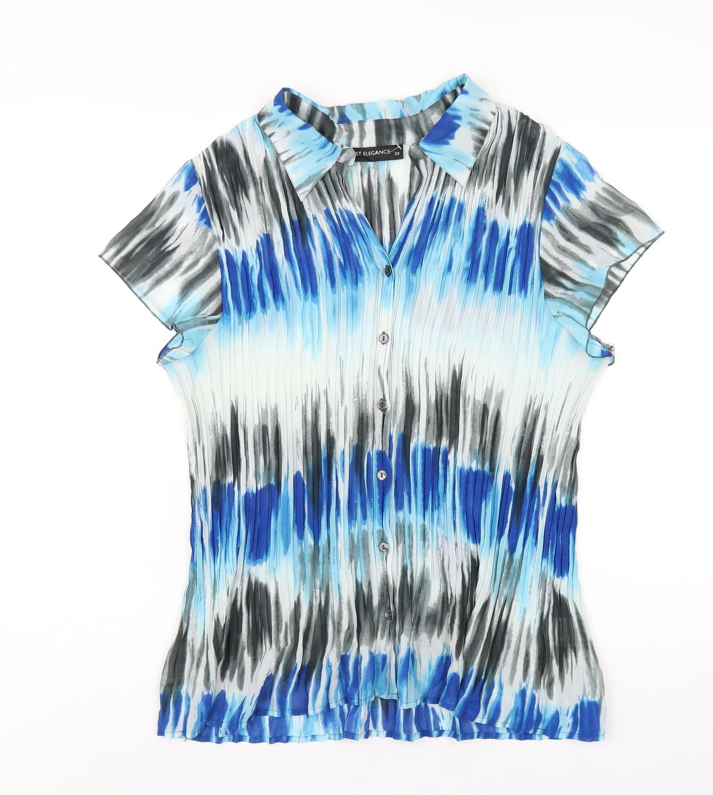 Womens UK Size 20 Just Elegance Blue Basic Button-Up