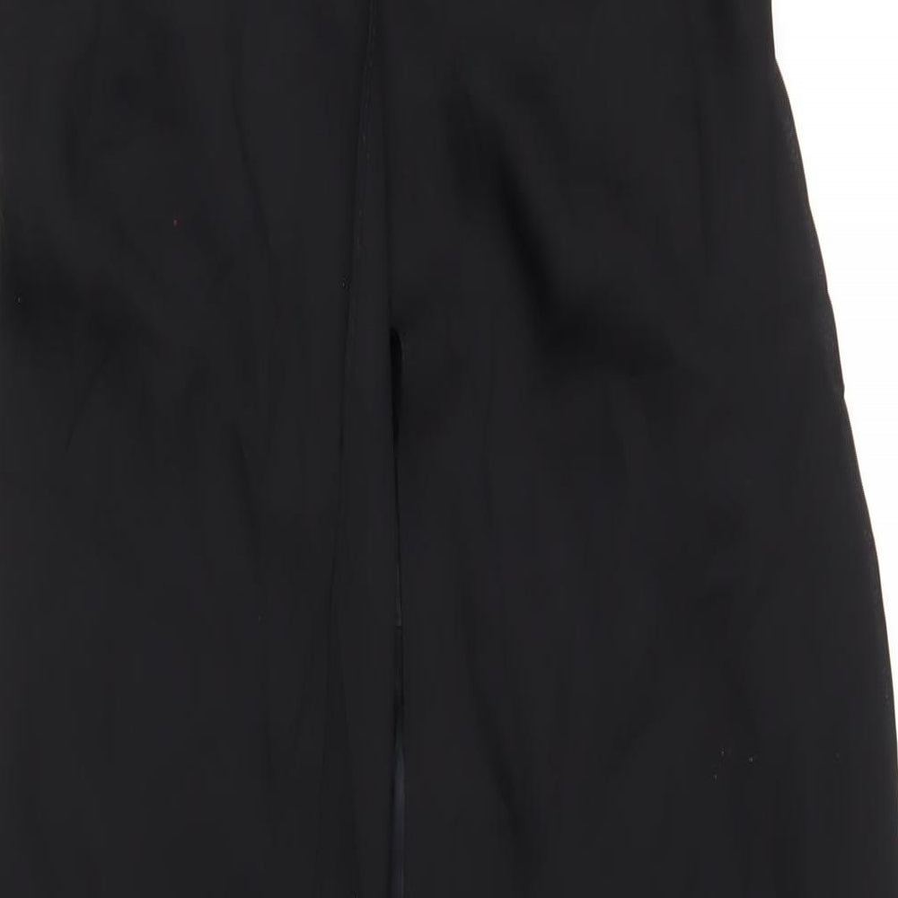Eureka Womens Black Polyester Maxi Size L V-Neck Zip