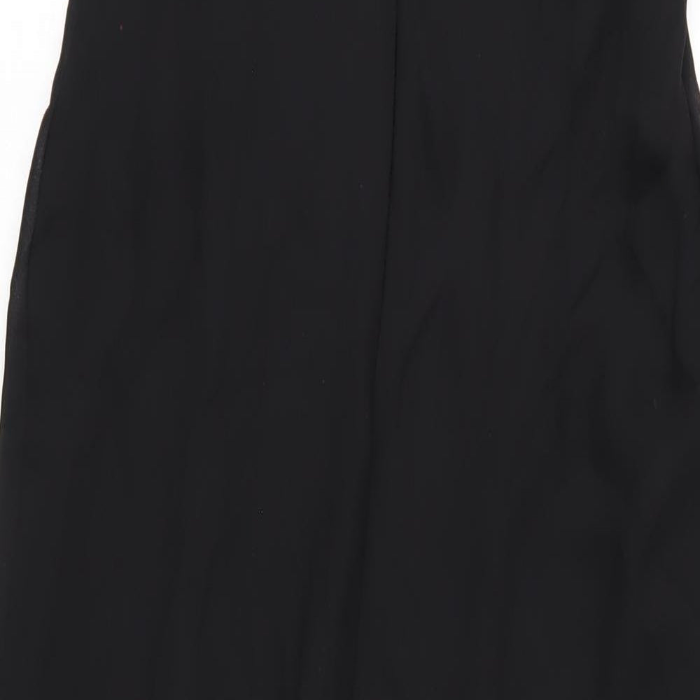 Eureka Womens Black Polyester Maxi Size L V-Neck Zip