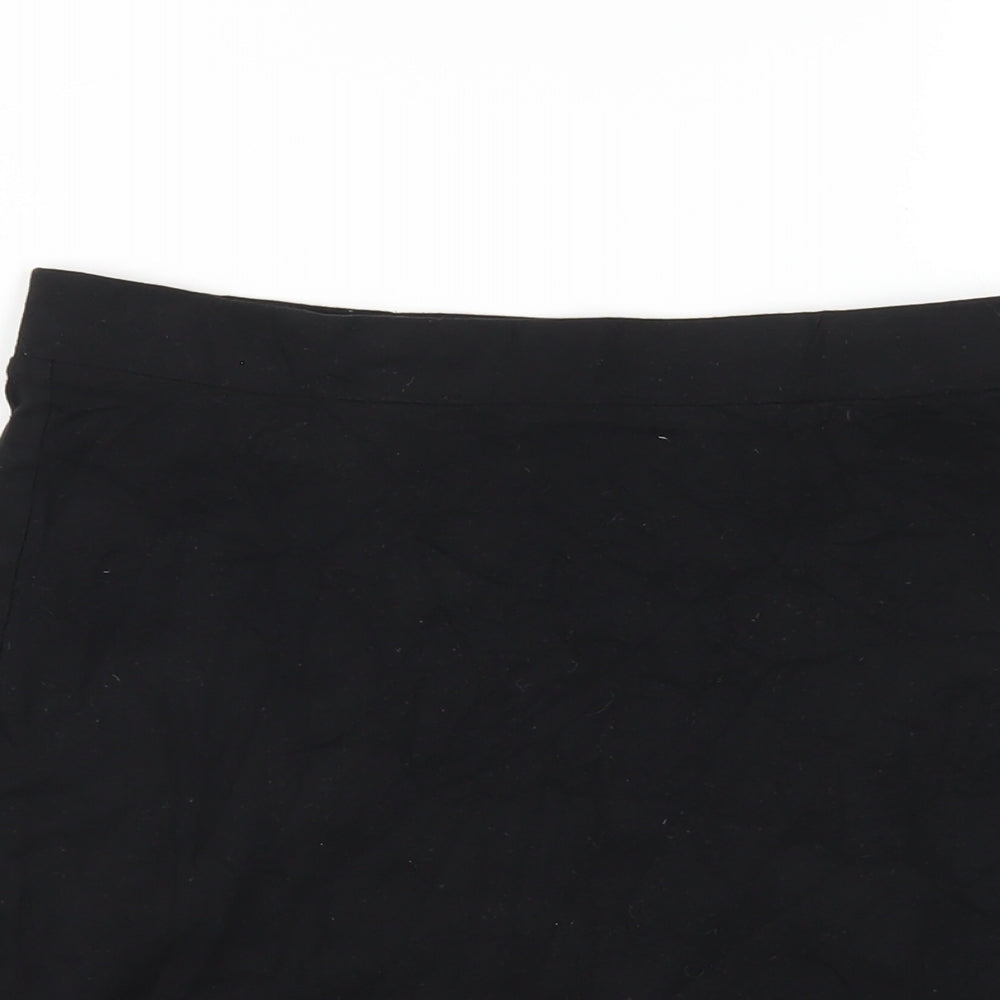H&M Womens Black Cotton Straight & Pencil Skirt Size S