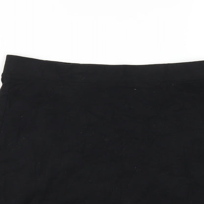 H&M Womens Black Cotton Straight & Pencil Skirt Size S