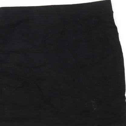 H&M Womens Black Cotton Straight & Pencil Skirt Size S