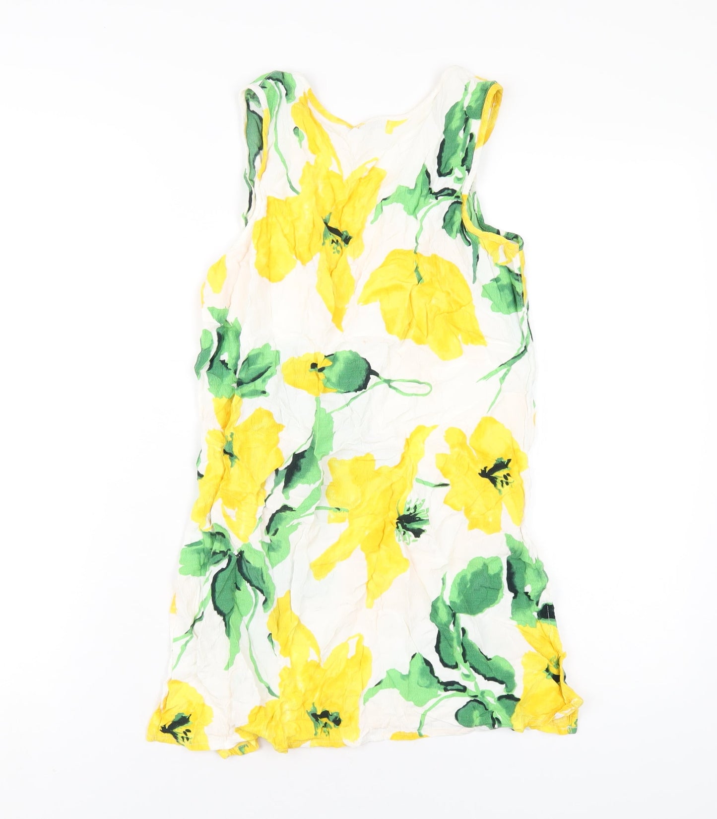 Womens UK Size 8 Marks and Spencer Yellow Basic Tank