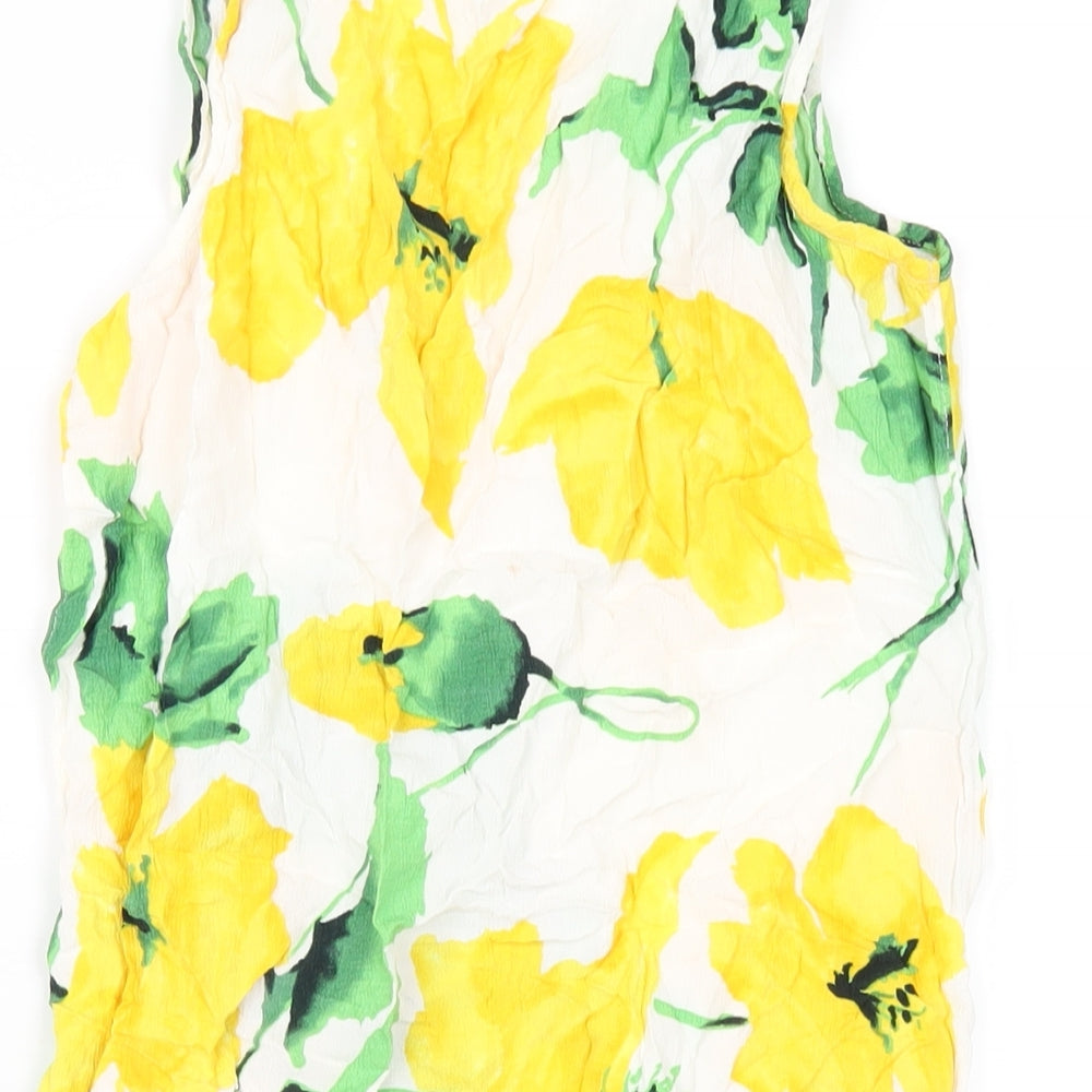 Womens UK Size 8 Marks and Spencer Yellow Basic Tank