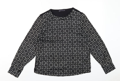 Womens UK Size 10 Marks and Spencer Black Basic T-Shirt