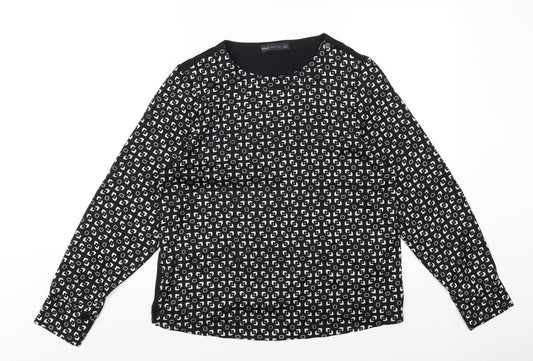 Womens UK Size 10 Marks and Spencer Black Basic T-Shirt