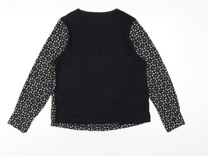 Womens UK Size 10 Marks and Spencer Black Basic T-Shirt