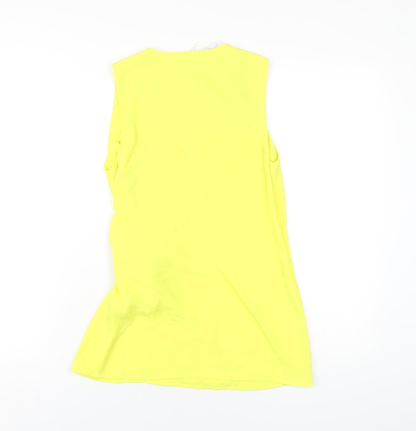 Womens UK Size 8 Warehouse Yellow Wrap Blouse