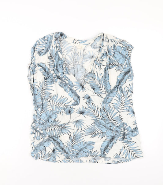 Womens UK Size 10 H&M Blue Basic T-Shirt
