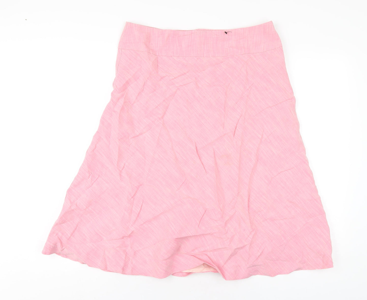 Great Plains Womens Pink Linen A-Line Skirt Size 12 Zip