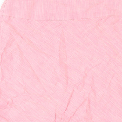 Great Plains Womens Pink Linen A-Line Skirt Size 12 Zip