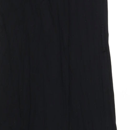 Select Womens Black Viscose T-Shirt Dress Size 14 Round Neck Pullover