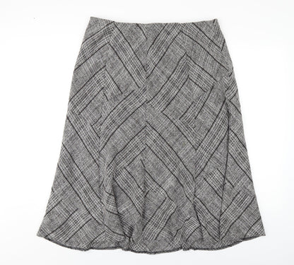 Marks and Spencer Womens Grey Polyester A-Line Skirt Size 16