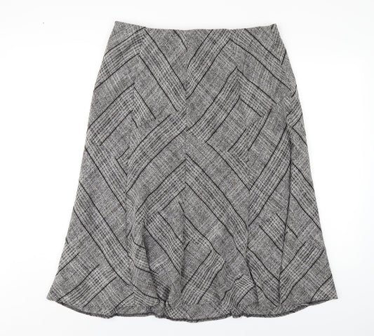 Marks and Spencer Womens Grey Polyester A-Line Skirt Size 16
