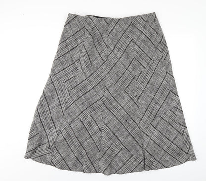 Marks and Spencer Womens Grey Polyester A-Line Skirt Size 16