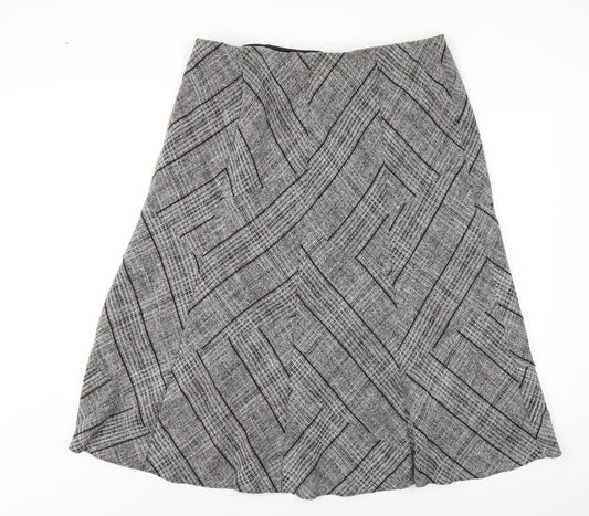 Marks and Spencer Womens Grey Polyester A-Line Skirt Size 16