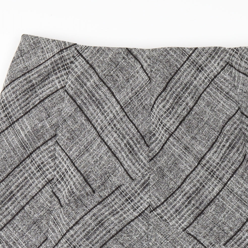 Marks and Spencer Womens Grey Polyester A-Line Skirt Size 16
