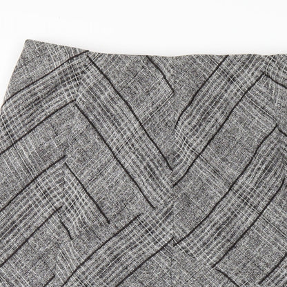 Marks and Spencer Womens Grey Polyester A-Line Skirt Size 16